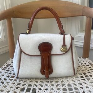 Rare Vintage Dooney & Bourke Essex Carrier – White All-Weather Leather